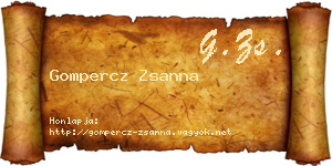 Gompercz Zsanna névjegykártya
