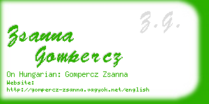 zsanna gompercz business card